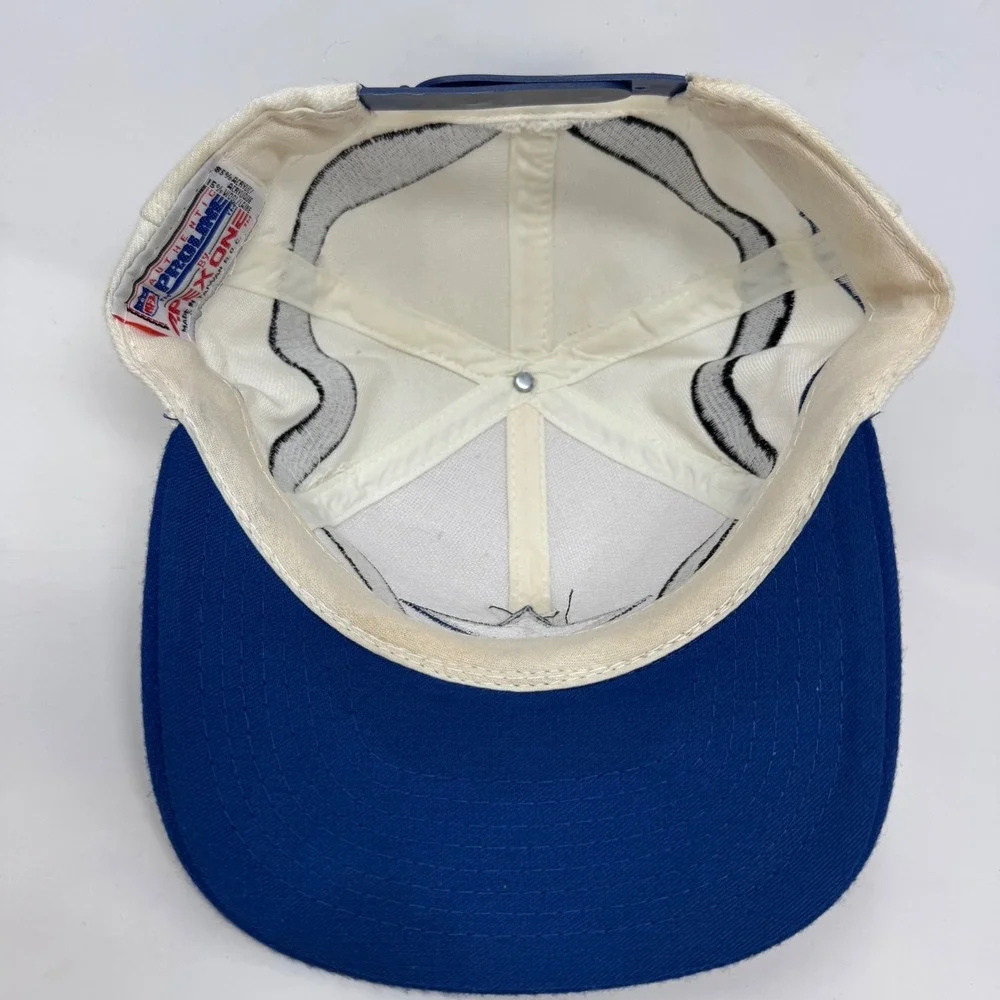 Vintage Dallas Cowboys Apex One NFL Pro Line Wave Snapback Hat Blue White Star
